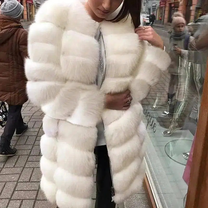 Faux fox fur coat-2