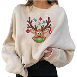 Fleece Christmas Personalized Printing Fashion Loose Sweater-7style-7