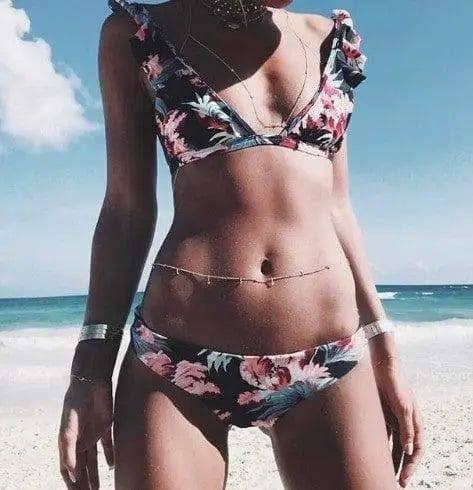 Floral Print Brazilian Bikini - High-Quality Women's-1