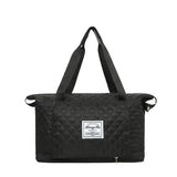 Foldable Travel Duffle Bag With Rhombus Sewing Design Large Capacity Fitness Handbag Portable Versatile Shoulder Bags Expandable Organizer-11