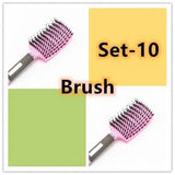 Hairbrush Anti Klit Brushy Haarborstel Women Detangler Hair-Set10-84