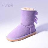 High Quality SALE Women Australia Snow Boots Warm Fur-Purple-14