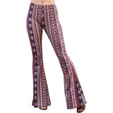 Hip Retro Printed Bootleg Pants Casual Pants-Style 2-7