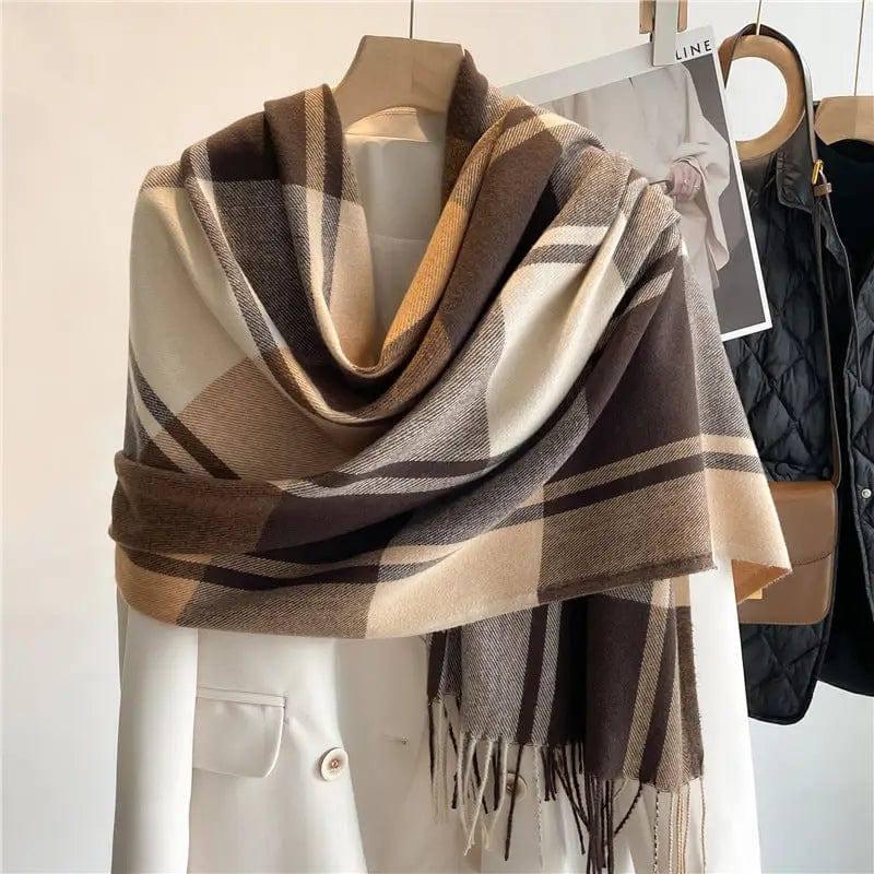 Korean Style Plaid Scarf Women's Autumn And Winter Warm-10