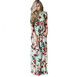 LOVEMI - Long Sleeve Printed Floral Dress