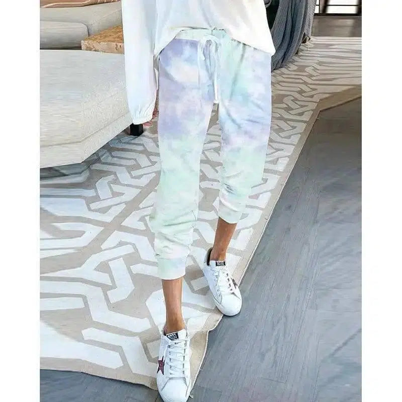 LOVEMI - Lovemi - Loose Printed Home Pants Casual Pants