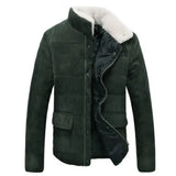 LOVEMI - Lovemi - Autumn & Winter Men's Stand Fur Collar Slim Fif