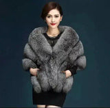 Autumn and winter new fox fur silver fox imitation fur coat-Silver Fox-1