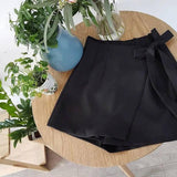 LOVEMI - Lovemi - Bowknot Decoration Culotte Divided Skirt