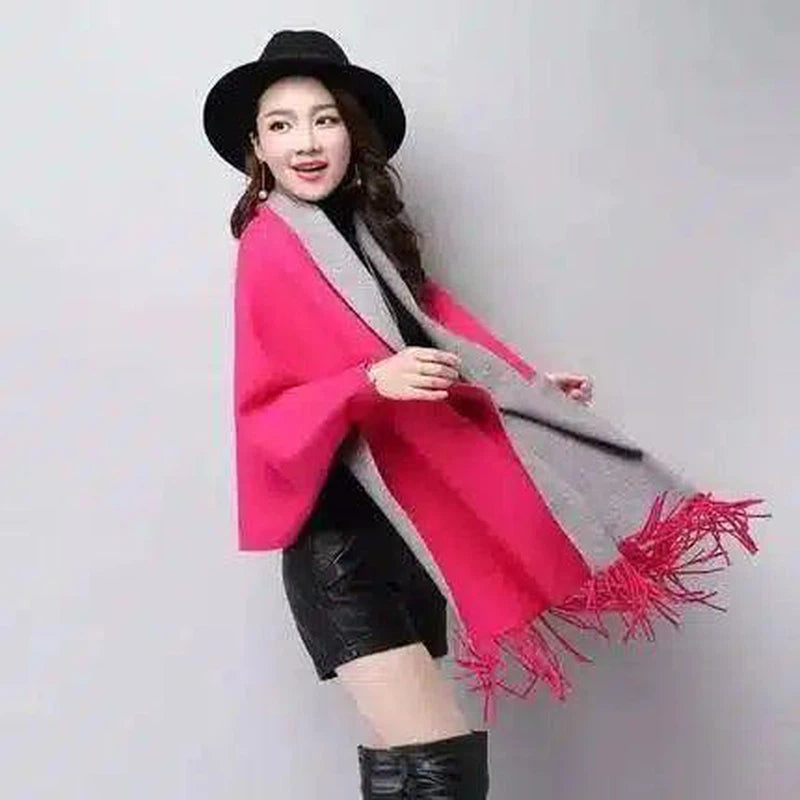 LOVEMI - Lovemi - Cape cloak imitation cashmere shawl scarf