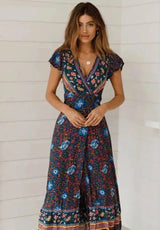 Cross-border new products summer casual hot holiday print-NavyBlue-50