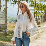 Lace Detail Women's Casual Blouse-1