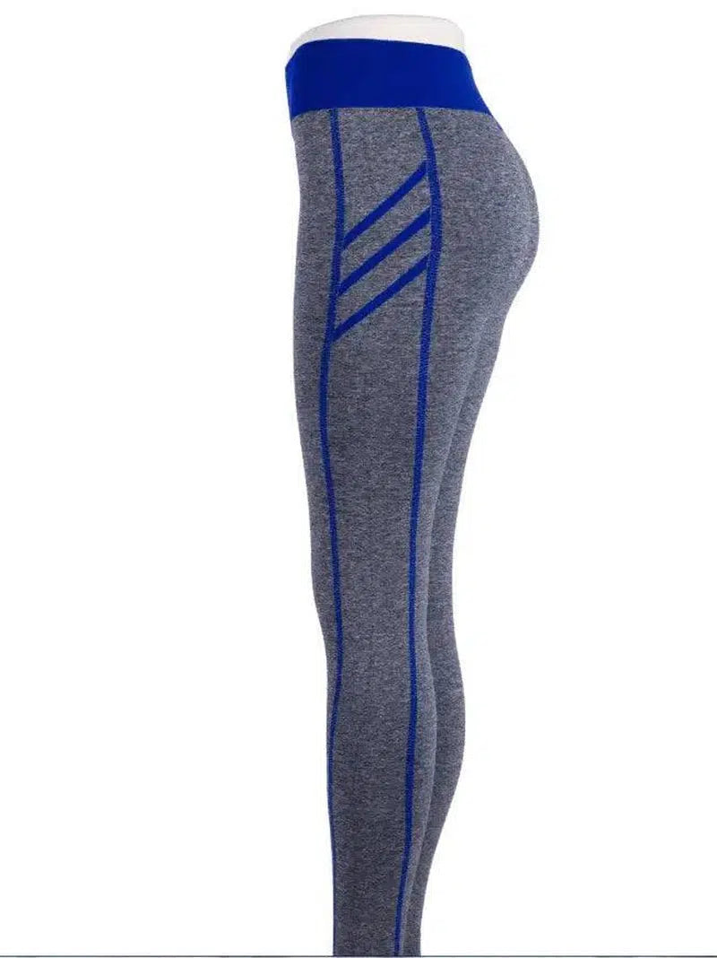 Explosion models Europe and the United States hip yoga pants-Blue-8