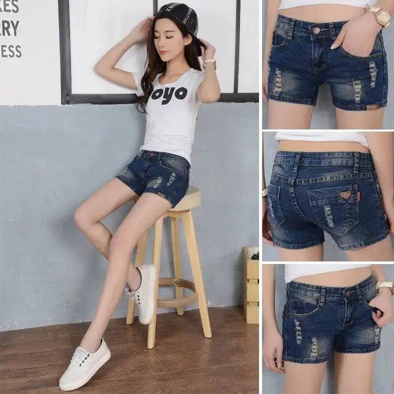 Factory Direct Sales Summer Edition Korean Women's Jeans-4