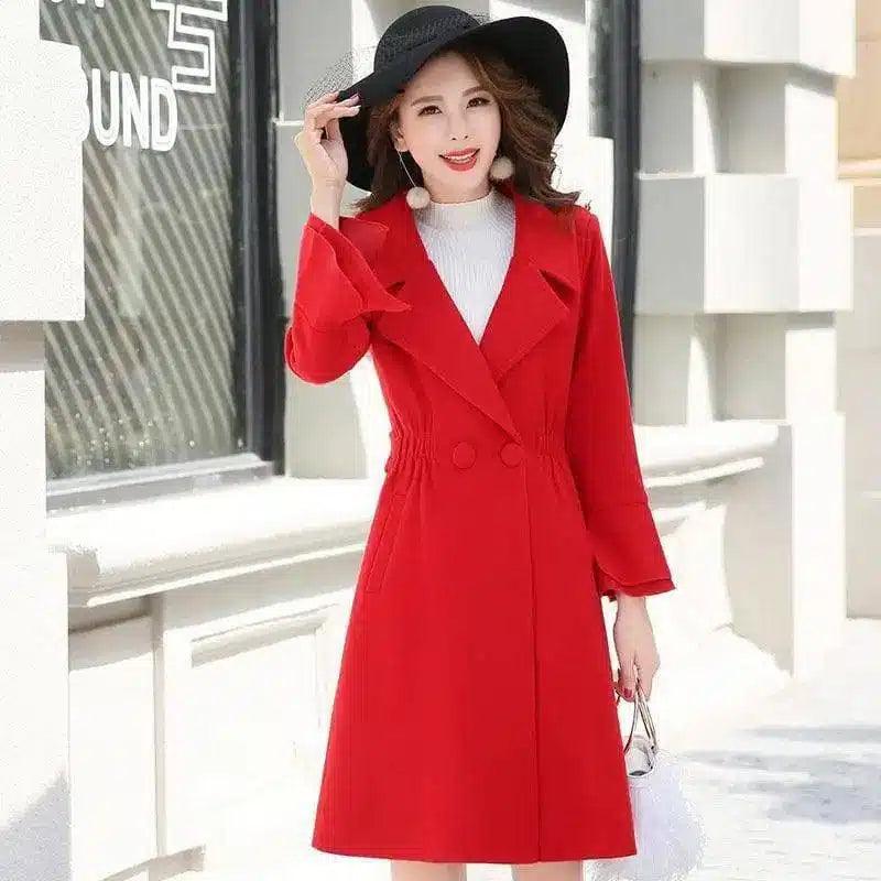 LOVEMI - Lovemi - Fashion split sleeves long woolen coat coat