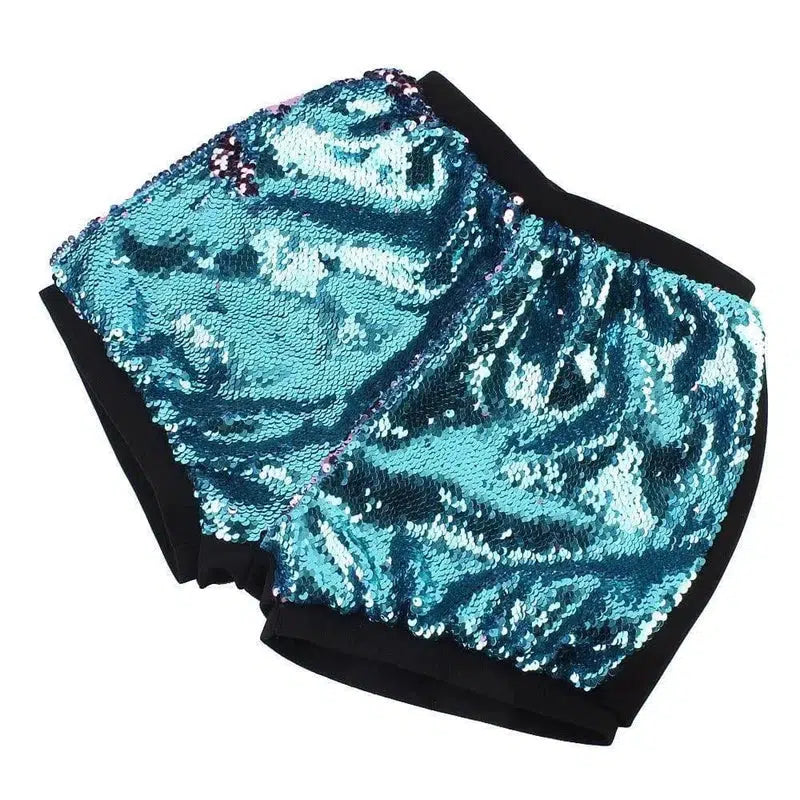 Female sequin shorts-Bluepink-20