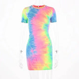 Fluorescent Camouflage Sling Dress-Multicolour-15