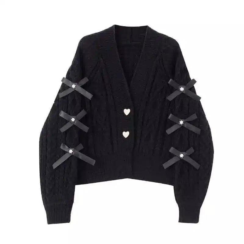 LOVEMI - Lovemi - Gentle Wind Bowknot Knitted Cardigan Women's