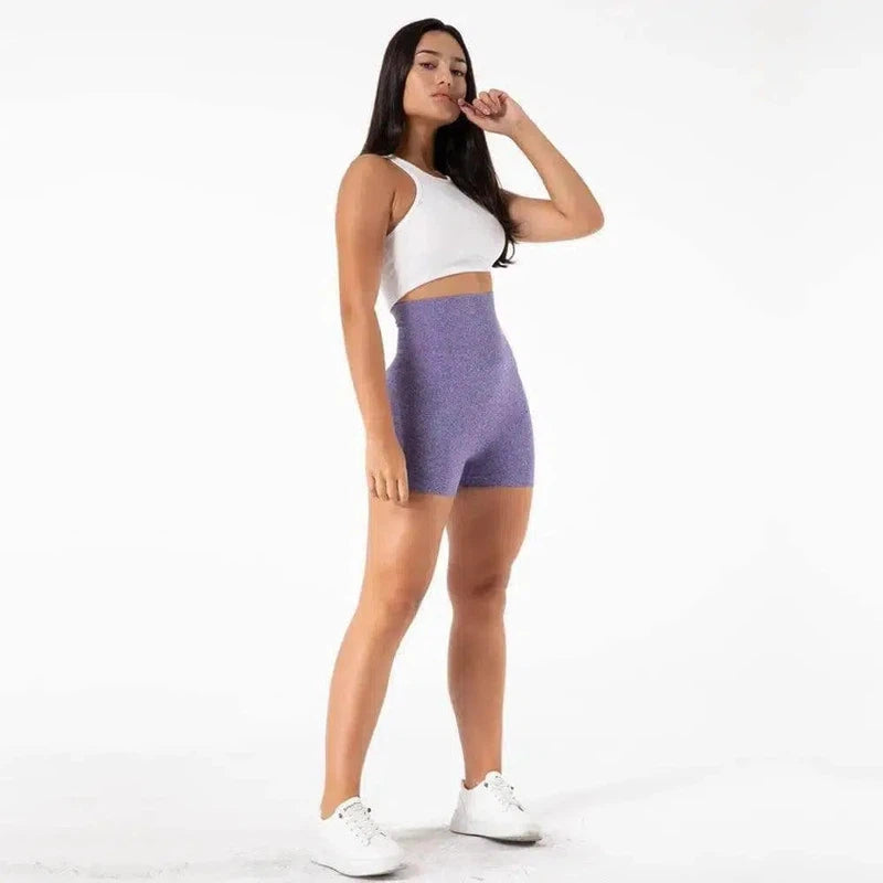 High-Waist Yoga Shorts For Seamless Exercise Hip Lifting And-5