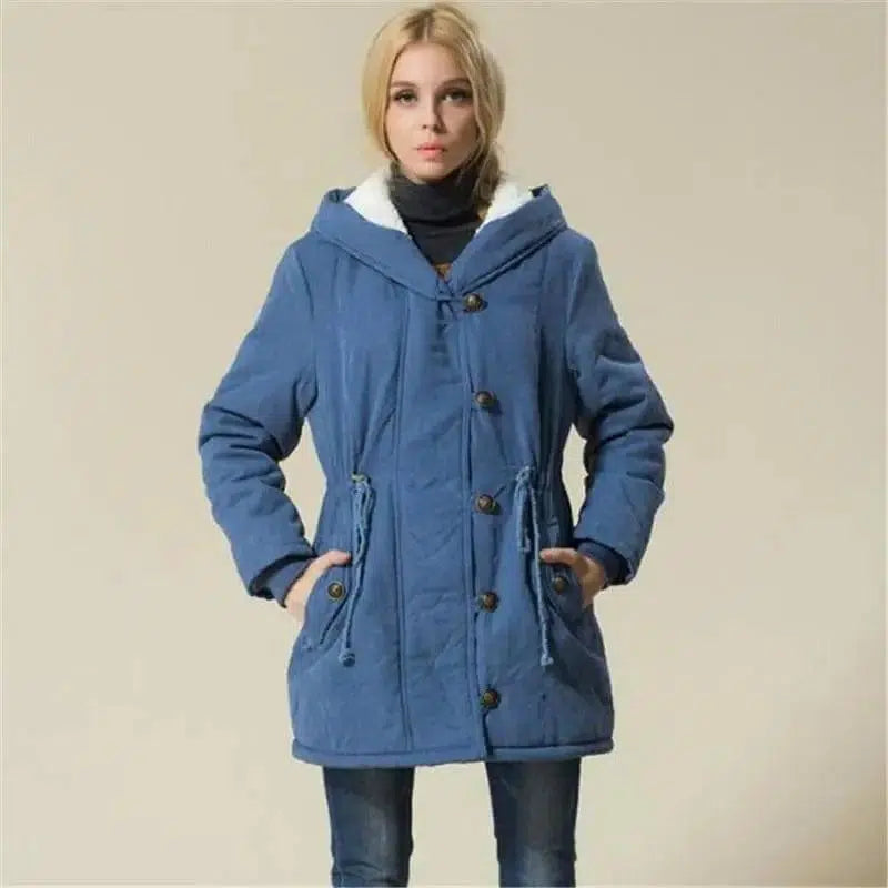 Stylish Orange Winter Jacket for Ultimate Comfort-Blue-4