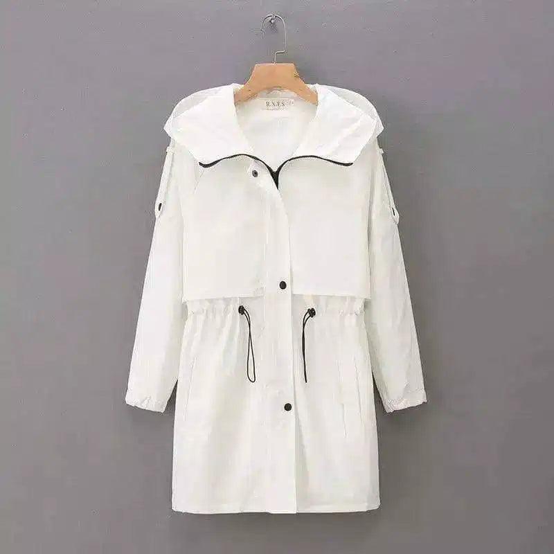 LOVEMI - Lovemi - Hooded drawstring waist jacket