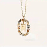 LOVEMI - Lovemi - Initial 'A - Z' Crystal Pendant Necklace Gold-Tone