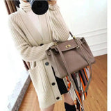 Knitted sweater coat-Beige-2