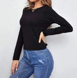 LOVEMI - Lovemi - Lace-Up T-Shirt Women Hollow Open Back