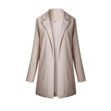 Womens Tailored Blazer Casual Fit-Khaki-3