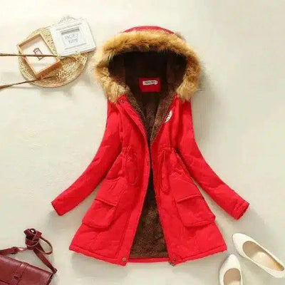 LOVEMI - Lovemi - Large wool collar lamb coat