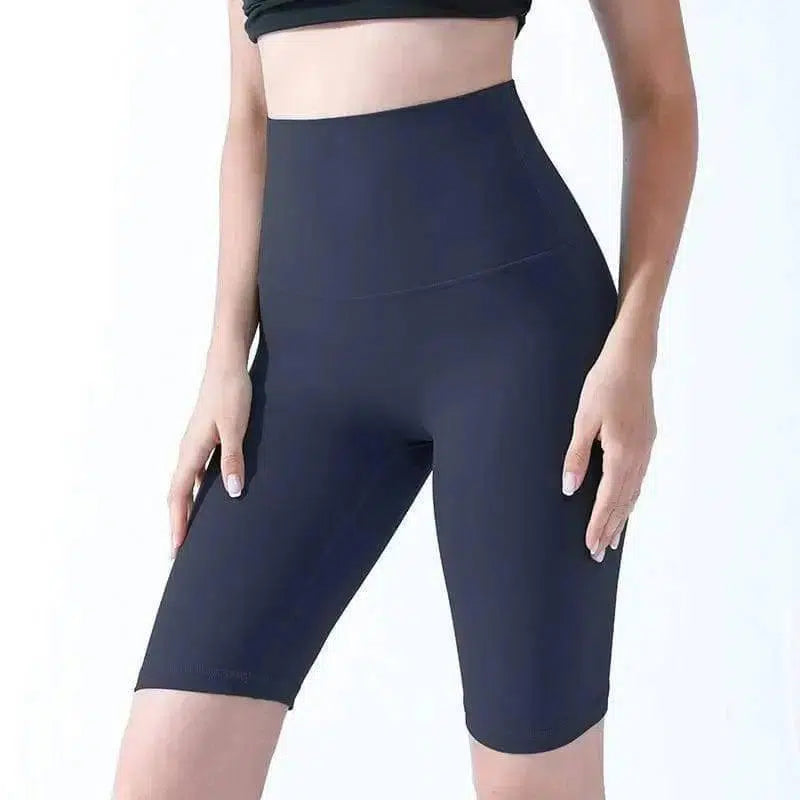 Leggings Women's Tight-fitting Yoga Clothes Barbie Riding-Pure blue black-10