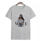 Fashion Graphic Tee for Women-B gray-12