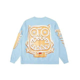 Women's Casual Oversized Sweatshirt-Blue-3