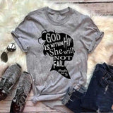 Inspirational Quote T-Shirt for Women-Grey-1