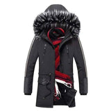 LOVEMI - Lovemi - Men's fur collar hooded down jacket