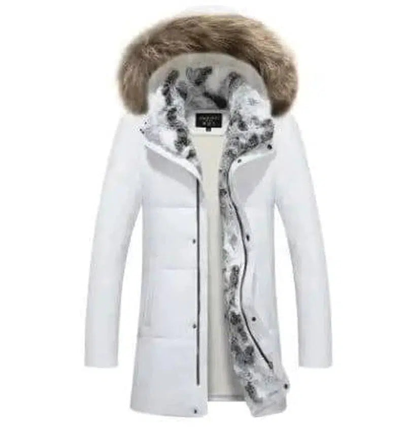 5XL Down Jacket for Ultimate Winter Warmth-Artificial hair white-7