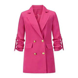 Chic Women's Blazer Dress - Perfect for Any Occasion-Pink-5