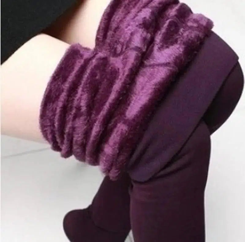 LOVEMI - Lovemi - Plus velvet pearl velvet warm leggings