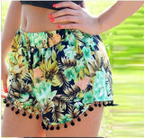 LOVEMI - Lovemi - Printed elastic waist shorts beach pants