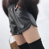 LOVEMI - Lovemi - Pu leather pants thin velvet elastic high waist