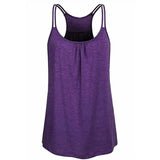 Women's Sleeveless Racerback Tank Top-Purple-4