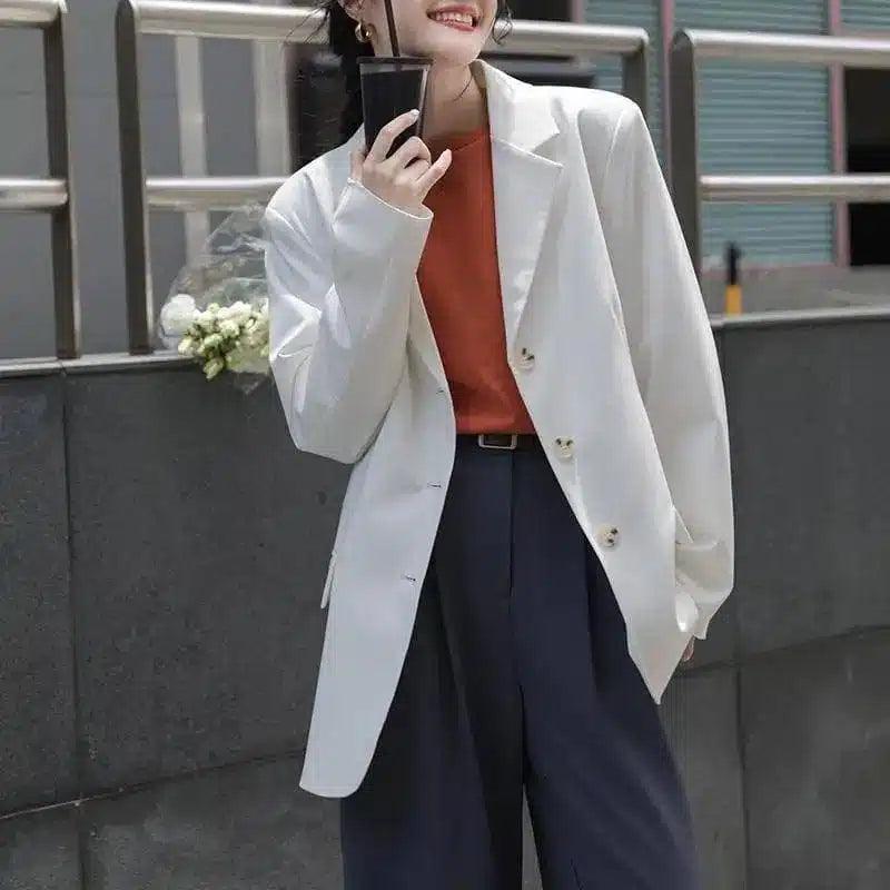 LOVEMI - Lovemi - Senior Sense Gray Casual Suit Jacket Women