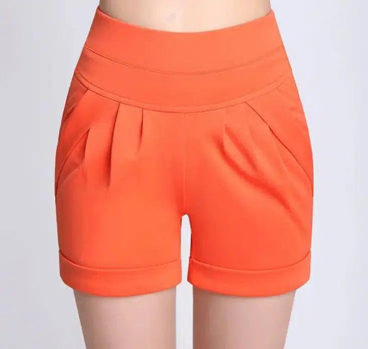 Shorts Chiffon Women Cotton Casual-Orange-41