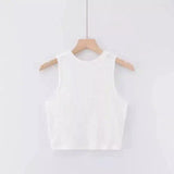 LOVEMI - Lovemi - Solid Color Sleeveless Bottoming Vest Top