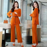 Spring OL Fashionable Suit, Outerwear, Shortpants,-Orange-1