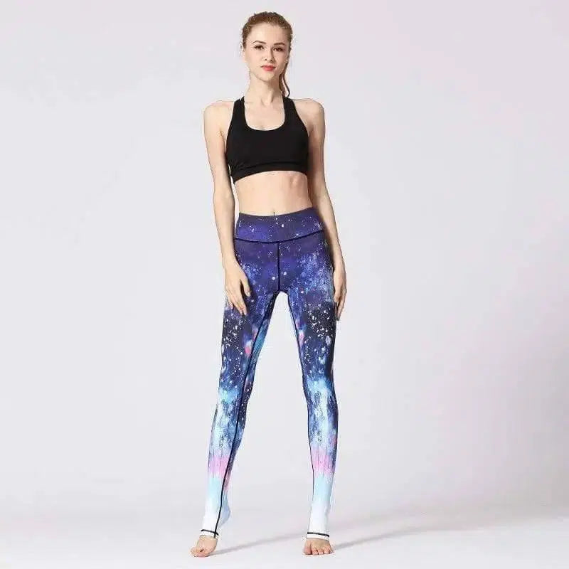 Star gradient yoga pants for girls-1