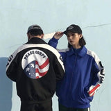 Street hip hop jacket baseball jacket skateboarding suit-black-1