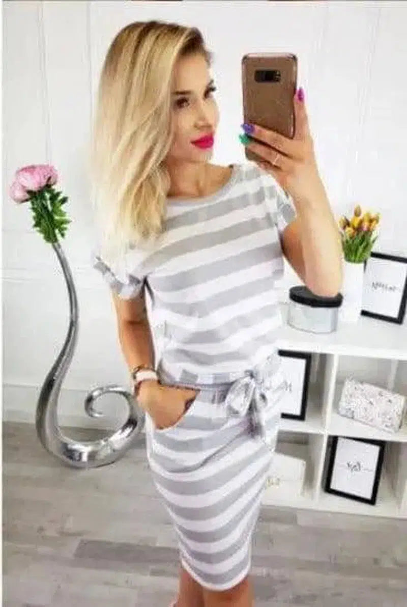 Striped Dress-gray-24