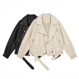 LOVEMI - Lovemi - Suit Collar BF Wind Handsome Pu Leather Jacket