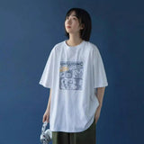 LOVEMI - Lovemi - Summer Design T-shirt Loose Japanese Half-sleeved